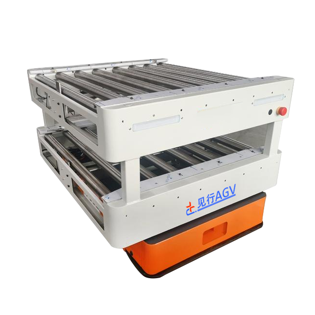 AGV小車精準(zhǔn)碼垛飲料箱，堆疊誤差小于1mm